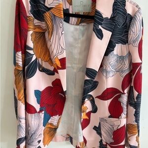 NEW- Anatomie Women's Bold Floral Blazer - Pink, Red, Blue